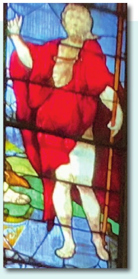 De glasramen van Herkenrode stralen in het Engelse Lichfield — foto uit de wijkkrant, pagina 7
