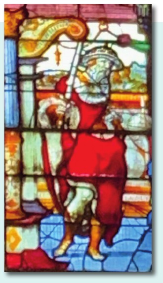De glasramen van Herkenrode stralen in het Engelse Lichfield — foto uit de wijkkrant, pagina 7
