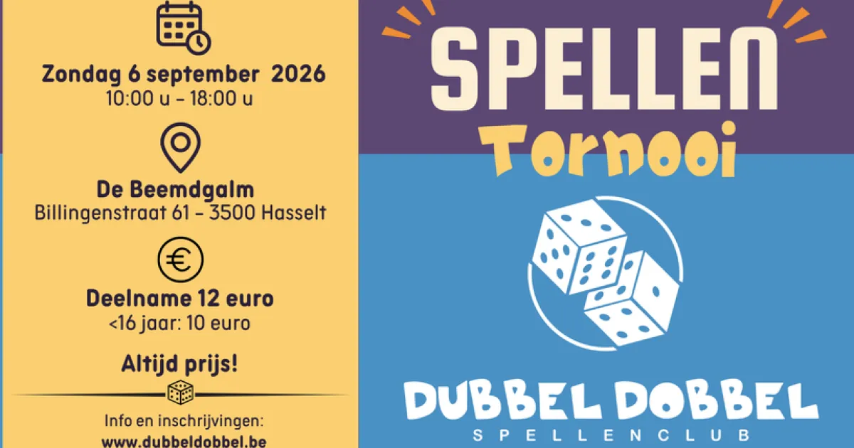 Spellentoernooi bij Spellenclub Dubbel Dobbel